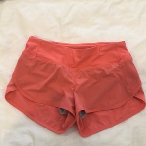 pink/orange lululemon shorts